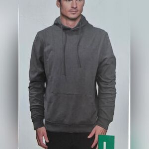 Avalanche Pullover Hoodie Relaxed Plush Interlock Soft Mens Gray Sweater Size L